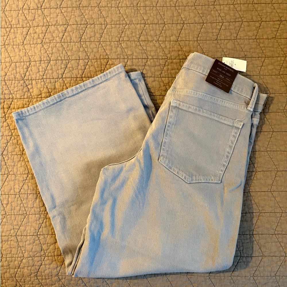 Banana Republic - Women’s Wide Leg Crop Blue Gray Jeans
